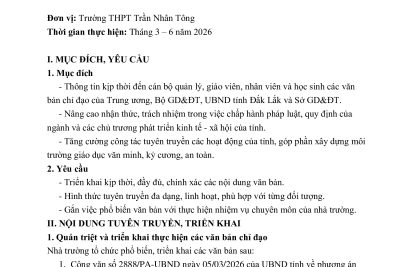 Kế hoạch Thông tin, tuyên truyền, phổ biến, quán triệt, triển khai các văn bản chỉ đạo, văn bản pháp luật và thông tin các hoạt động của tỉnh – Lần 3 năm 2026