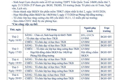 KẾ HOẠCH TUẦN 26