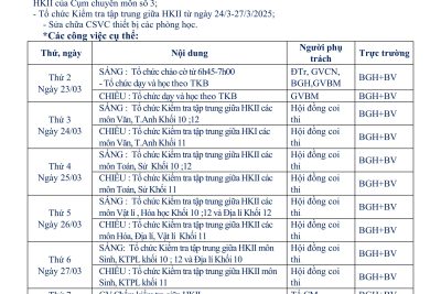 KẾ HOẠCH TUẦN 27