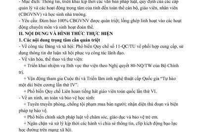 Kế hoạch Thông tin, tuyên truyền, phổ biến và triển khai các văn bản chỉ đạo, văn bản pháp luật Quý II/2026