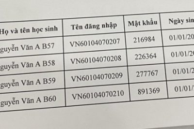 Phần mềm đánh giá diện rộng khối 11